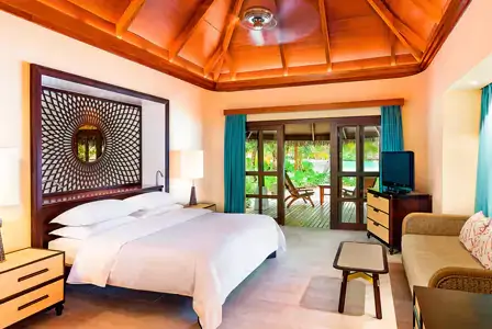 Hotel Information Regarding  Maldives Tour PackageSheraton Maldives Full Moon Resort & Spa (5 Star) - Room